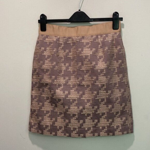 Ann Taylor Loft Pink Plaid Houndstooth Skirt Size 2 - Picture 5 of 14